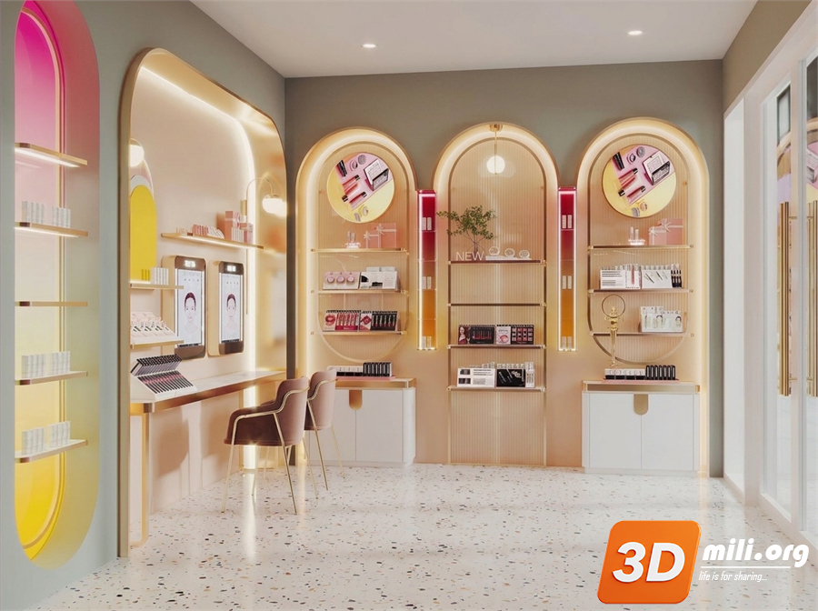 Cosmetic Store Skp Files 